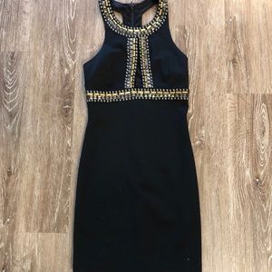 Black studded Bebe dress